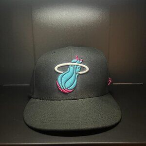 Miami Heat Hat Cap Snap Back Black Blue Pink Basketball New Era South Beach Mens